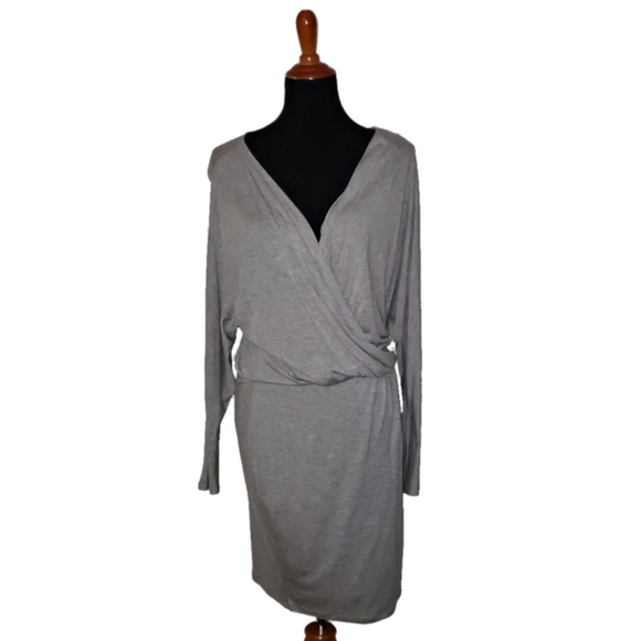 Haute Hippie Dresses & Skirts - Haute Hippie Faux Wrap Long Sleeve Jersey Dress